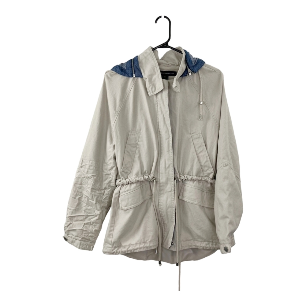 French Connection Cream Jacket with Blue Accents